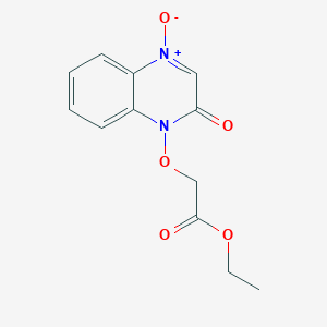 molecular formula C12H12N2O5 B430969 ethyl [(4-oxido-2-oxo-1(2H)-quinoxalinyl)oxy]acetate CAS No. 364747-86-4