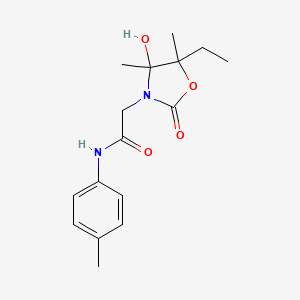 2-(5-ethyl-4-hydroxy-4,5-dimethyl-2-oxo-1,3-oxazolidin-3-yl)-N-(4-methylphenyl)acetamide