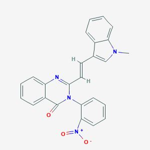 molecular formula C25H18N4O3 B430975 2-[(E)-2-(1-methyl-1H-indol-3-yl)ethenyl]-3-(2-nitrophenyl)quinazolin-4(3H)-one CAS No. 6000-22-2