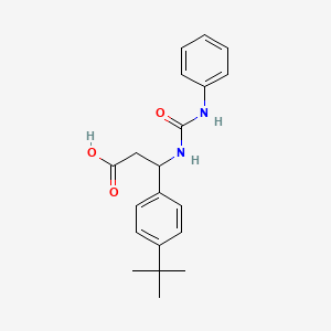 molecular formula C20H24N2O3 B4309755 3-[(ANILINOCARBONYL)AMINO]-3-[4-(TERT-BUTYL)PHENYL]PROPANOIC ACID 