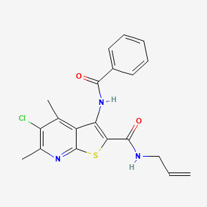 N-allyl-3-(benzoylamino)-5-chloro-4,6-dimethylthieno[2,3-b]pyridine-2-carboxamide