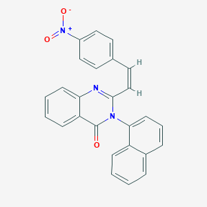 molecular formula C26H17N3O3 B430978 2-(2-{4-nitrophenyl}vinyl)-3-(1-naphthyl)-4(3H)-quinazolinone CAS No. 374542-80-0