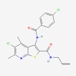 N-allyl-5-chloro-3-[(4-chlorobenzoyl)amino]-4,6-dimethylthieno[2,3-b]pyridine-2-carboxamide