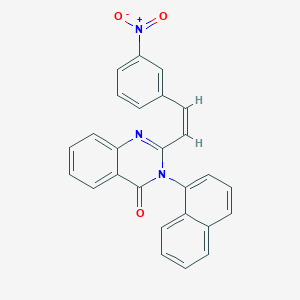 molecular formula C26H17N3O3 B430982 2-(2-{3-nitrophenyl}vinyl)-3-(1-naphthyl)-4(3H)-quinazolinone 