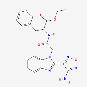 ETHYL 2-{2-[2-(4-AMINO-1,2,5-OXADIAZOL-3-YL)-1H-1,3-BENZODIAZOL-1-YL]ACETAMIDO}-3-PHENYLPROPANOATE