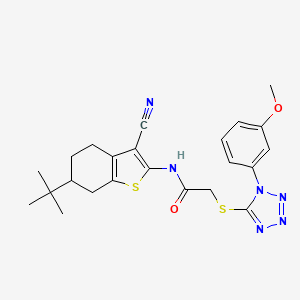 N-(6-TERT-BUTYL-3-CYANO-4,5,6,7-TETRAHYDRO-1-BENZOTHIOPHEN-2-YL)-2-{[1-(3-METHOXYPHENYL)-1H-1,2,3,4-TETRAZOL-5-YL]SULFANYL}ACETAMIDE