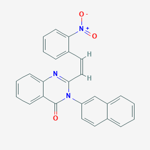 molecular formula C26H17N3O3 B430985 2-(2-{2-nitrophenyl}vinyl)-3-(2-naphthyl)-4(3H)-quinazolinone 