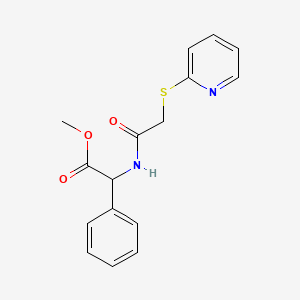 METHYL 2-PHENYL-2-[2-(PYRIDIN-2-YLSULFANYL)ACETAMIDO]ACETATE