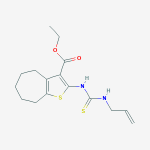 molecular formula C16H22N2O2S2 B430988 ethyl 2-{[(allylamino)carbonothioyl]amino}-5,6,7,8-tetrahydro-4H-cyclohepta[b]thiophene-3-carboxylate 