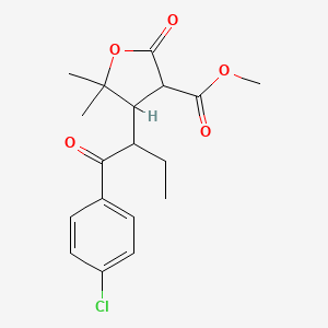 METHYL 4-[1-(4-CHLOROBENZOYL)PROPYL]-5,5-DIMETHYL-2-OXOTETRAHYDRO-3-FURANCARBOXYLATE