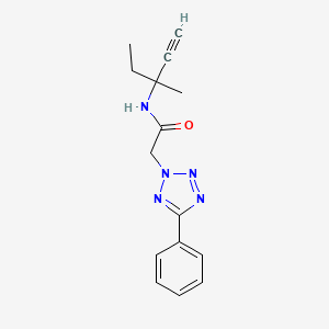 N-(3-METHYL-1-PENTYN-3-YL)-2-(5-PHENYL-2H-TETRAZOL-2-YL)ACETAMIDE