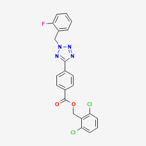 2,6-DICHLOROBENZYL 4-[2-(2-FLUOROBENZYL)-2H-1,2,3,4-TETRAAZOL-5-YL]BENZOATE