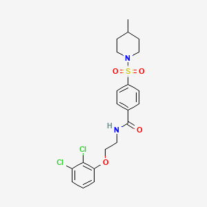 N-[2-(2,3-dichlorophenoxy)ethyl]-4-[(4-methylpiperidin-1-yl)sulfonyl]benzamide