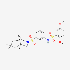 2,5-dimethoxy-N-{3-[(1,3,3-trimethyl-6-azabicyclo[3.2.1]oct-6-yl)sulfonyl]phenyl}benzenesulfonamide