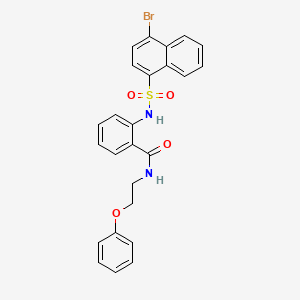 2-(4-BROMONAPHTHALENE-1-SULFONAMIDO)-N-(2-PHENOXYETHYL)BENZAMIDE