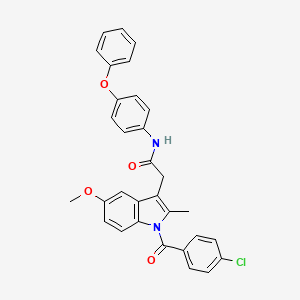 2-[1-(4-chlorobenzoyl)-5-methoxy-2-methyl-1H-indol-3-yl]-N-(4-phenoxyphenyl)acetamide