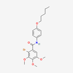 2-bromo-3,4,5-trimethoxy-N-[4-(pentyloxy)phenyl]benzamide