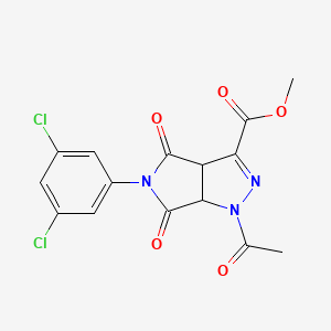 methyl 1-acetyl-5-(3,5-dichlorophenyl)-4,6-dioxo-1,3a,4,5,6,6a-hexahydropyrrolo[3,4-c]pyrazole-3-carboxylate