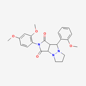 2-(2,4-dimethoxyphenyl)-9-(2-methoxyphenyl)tetrahydro-5H-pyrazolo[1,2-a]pyrrolo[3,4-c]pyrazole-1,3(2H,3aH)-dione