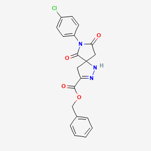 benzyl 7-(4-chlorophenyl)-6,8-dioxo-1,2,7-triazaspiro[4.4]non-2-ene-3-carboxylate