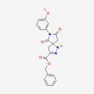 molecular formula C21H19N3O5 B4310128 benzyl 7-(3-methoxyphenyl)-6,8-dioxo-1,2,7-triazaspiro[4.4]non-2-ene-3-carboxylate 