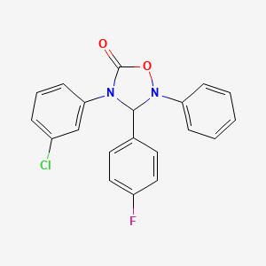 4-(3-chlorophenyl)-3-(4-fluorophenyl)-2-phenyl-1,2,4-oxadiazolidin-5-one