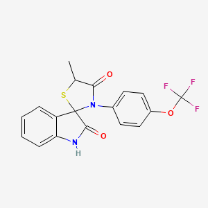 5'-methyl-3'-[4-(trifluoromethoxy)phenyl]-4'H-spiro[indole-3,2'-[1,3]thiazolidine]-2,4'(1H)-dione