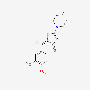 5-(4-ethoxy-3-methoxybenzylidene)-2-(4-methylpiperidin-1-yl)-1,3-thiazol-4(5H)-one