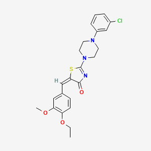 2-[4-(3-chlorophenyl)piperazin-1-yl]-5-(4-ethoxy-3-methoxybenzylidene)-1,3-thiazol-4(5H)-one