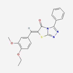 6-[(Z)-1-(4-ETHOXY-3-METHOXYPHENYL)METHYLIDENE]-3-PHENYL[1,3]THIAZOLO[2,3-C][1,2,4]TRIAZOL-5-ONE