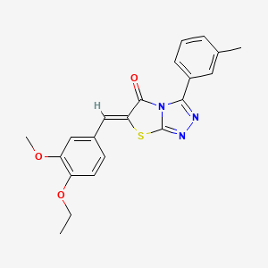 6-[(Z)-1-(4-ETHOXY-3-METHOXYPHENYL)METHYLIDENE]-3-(3-METHYLPHENYL)[1,3]THIAZOLO[2,3-C][1,2,4]TRIAZOL-5-ONE