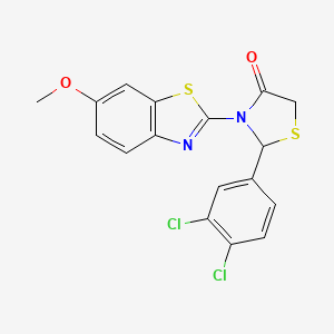 2-(3,4-DICHLOROPHENYL)-3-(6-METHOXY-1,3-BENZOTHIAZOL-2-YL)-1,3-THIAZOLAN-4-ONE