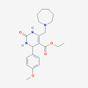 molecular formula C21H29N3O4 B4310249 ethyl 6-(azepan-1-ylmethyl)-4-(4-methoxyphenyl)-2-oxo-1,2,3,4-tetrahydropyrimidine-5-carboxylate 