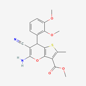 methyl 5-amino-6-cyano-7-(2,3-dimethoxyphenyl)-2-methyl-7H-thieno[3,2-b]pyran-3-carboxylate