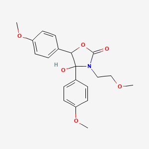 4-HYDROXY-3-(2-METHOXYETHYL)-4,5-BIS(4-METHOXYPHENYL)-1,3-OXAZOLAN-2-ONE