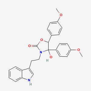 4-HYDROXY-3-[2-(1H-INDOL-3-YL)ETHYL]-4,5-BIS(4-METHOXYPHENYL)-1,3-OXAZOLAN-2-ONE