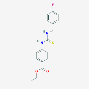 molecular formula C17H17FN2O2S B431057 Ethyl 4-({[(4-fluorobenzyl)amino]carbothioyl}amino)benzoate CAS No. 404894-53-7