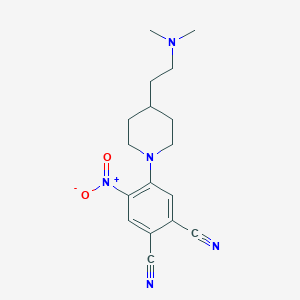 4-{4-[2-(Dimethylamino)ethyl]piperidin-1-yl}-5-nitrobenzene-1,2-dicarbonitrile