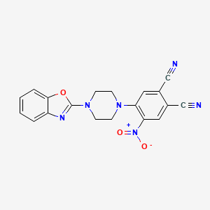 4-[4-(1,3-BENZOXAZOL-2-YL)PIPERAZINO]-2-CYANO-5-NITROPHENYL CYANIDE