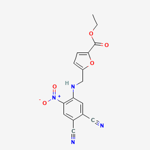 Ethyl 5-{[(4,5-dicyano-2-nitrophenyl)amino]methyl}furan-2-carboxylate