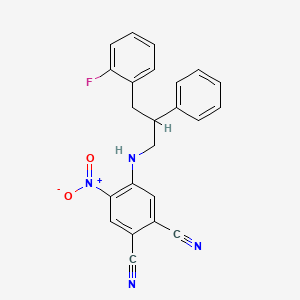 2-CYANO-4-{[3-(2-FLUOROPHENYL)-2-PHENYLPROPYL]AMINO}-5-NITROPHENYL CYANIDE