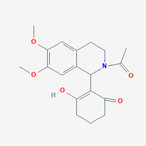 molecular formula C19H23NO5 B4310664 2-(2-acetyl-6,7-dimethoxy-1,2,3,4-tetrahydro-1-isoquinolinyl)-3-hydroxy-2-cyclohexen-1-one 