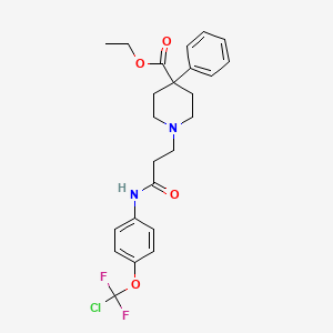 ETHYL 1-(3-{4-[CHLORO(DIFLUORO)METHOXY]ANILINO}-3-OXOPROPYL)-4-PHENYL-4-PIPERIDINECARBOXYLATE