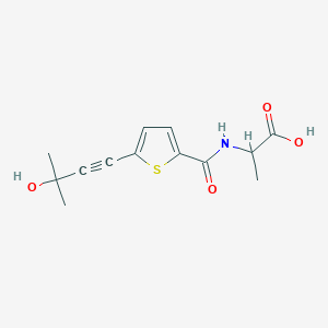 2-{[5-(3-HYDROXY-3-METHYLBUT-1-YN-1-YL)THIOPHEN-2-YL]FORMAMIDO}PROPANOIC ACID