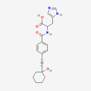 2-({4-[2-(1-HYDROXYCYCLOHEXYL)-1-ETHYNYL]BENZOYL}AMINO)-3-(1H-IMIDAZOL-5-YL)PROPANOIC ACID