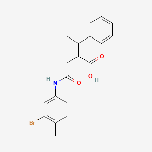 4-(3-Bromo-4-methylanilino)-4-oxo-2-(1-phenylethyl)butanoic acid