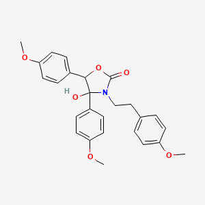 4-HYDROXY-3-(4-METHOXYPHENETHYL)-4,5-BIS(4-METHOXYPHENYL)-1,3-OXAZOLAN-2-ONE