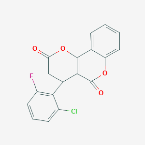 4-(2-chloro-6-fluorophenyl)-3,4-dihydro-2H,5H-pyrano[3,2-c]chromene-2,5-dione