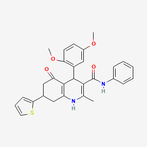 4-(2,5-DIMETHOXYPHENYL)-2-METHYL-5-OXO-N-PHENYL-7-(2-THIENYL)-1,4,5,6,7,8-HEXAHYDRO-3-QUINOLINECARBOXAMIDE