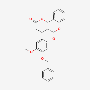 4-[4-(benzyloxy)-3-methoxyphenyl]-3,4-dihydro-2H,5H-pyrano[3,2-c]chromene-2,5-dione